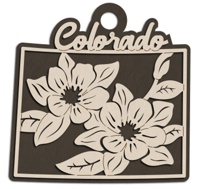 Colorado State Flower Christmas Ornament