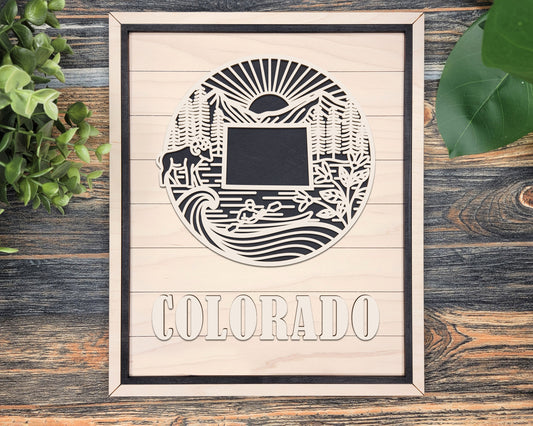 Colorado State Heritage Frame Pop Sign