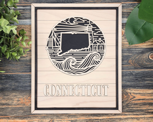 Connecticut State Heritage Frame Sign