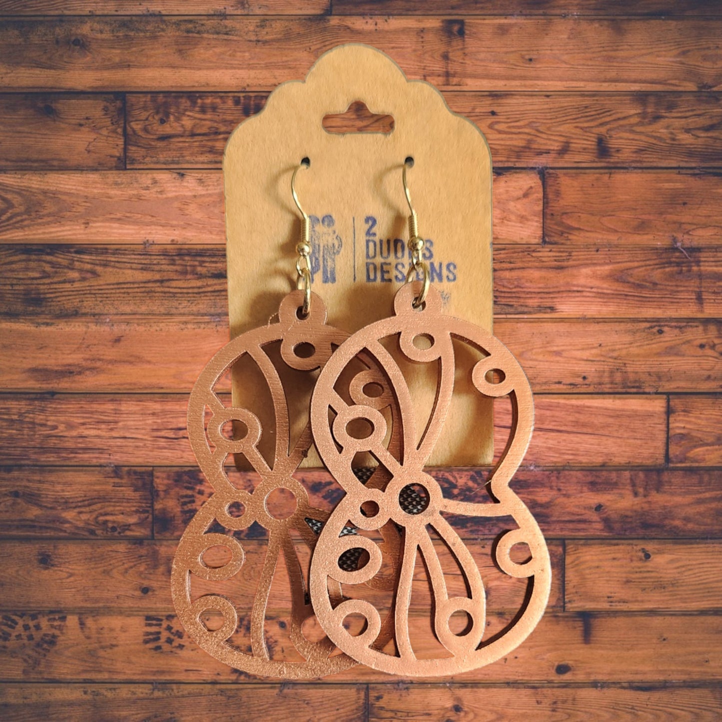 Copper Extra Large Steampunk Inspired Earrings