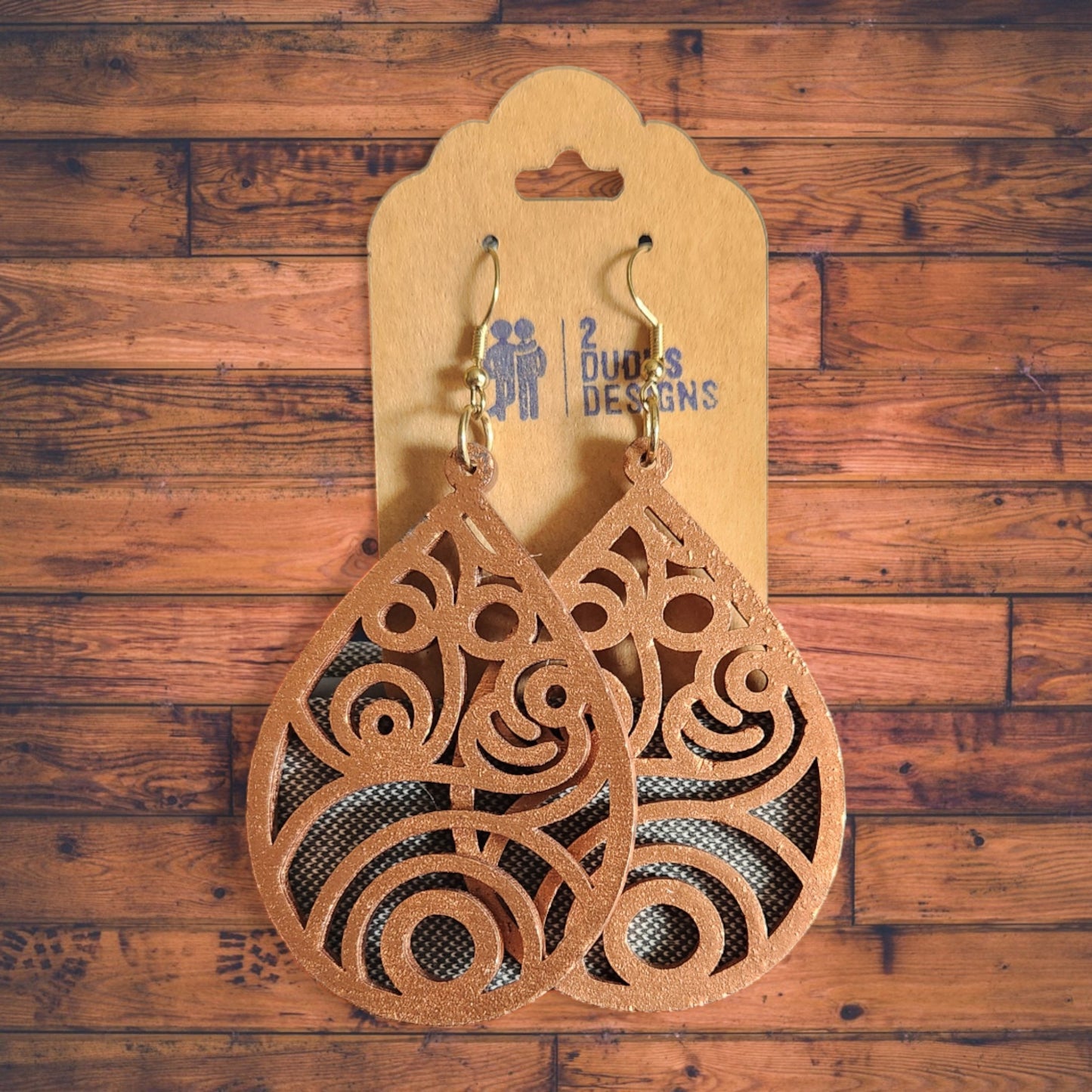 Copper Extra Large Steampunk Inspired Earrings - 2