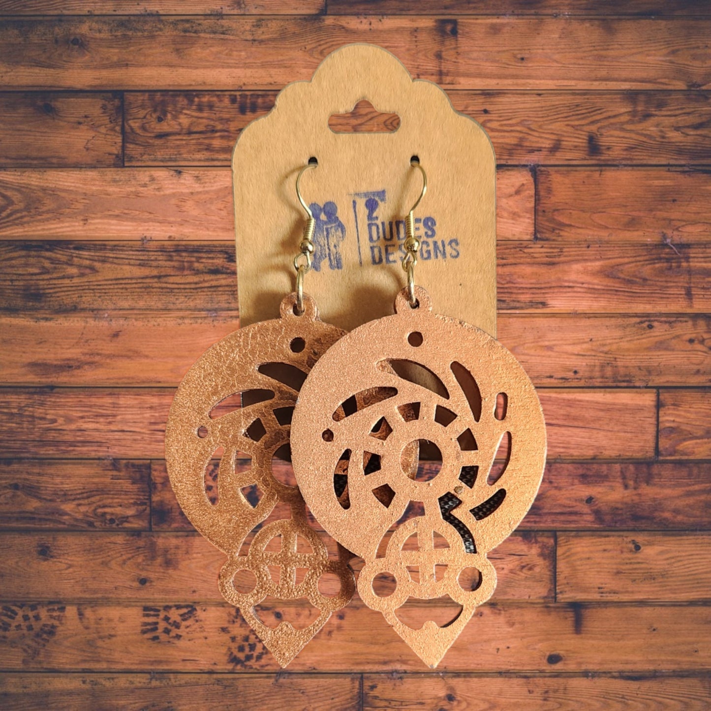 Copper Extra Large Steampunk Inspired Earrings