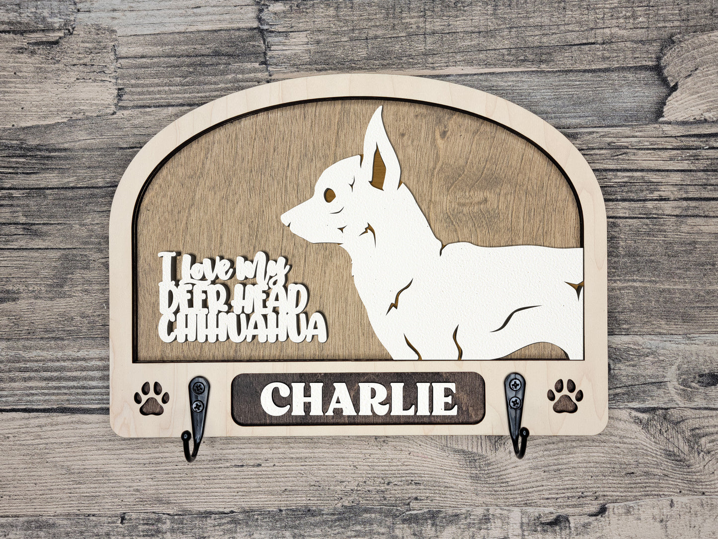 Deer Head Chihuahua Leash Holder