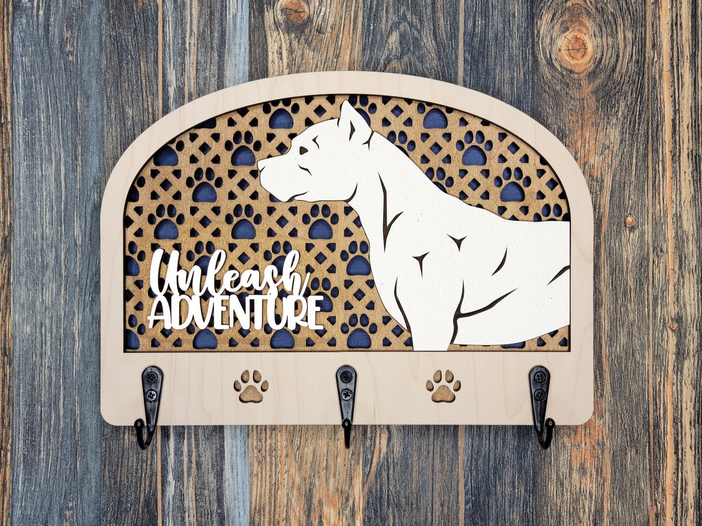 Dogo Argentino (Cropped) Leash Holder