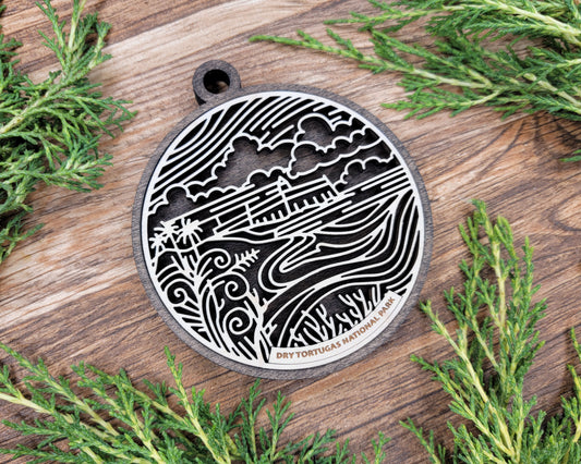 Dry Tortugas National Park Line Art Ornament