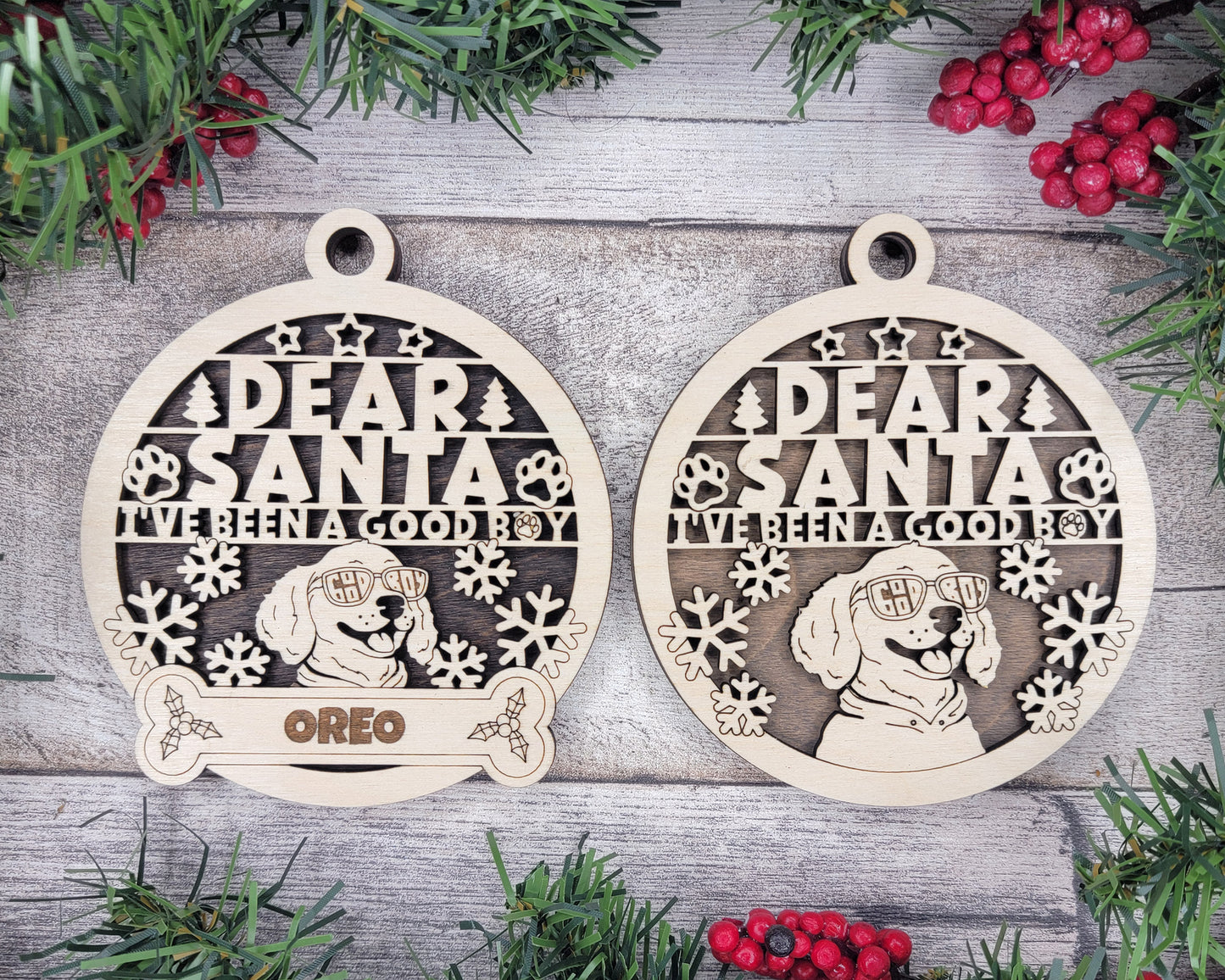 Pawsome Ornament - Dear Santa I've Been a Good Boy