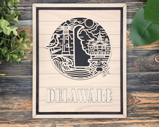 Delaware Heritage Frame Pop Sign