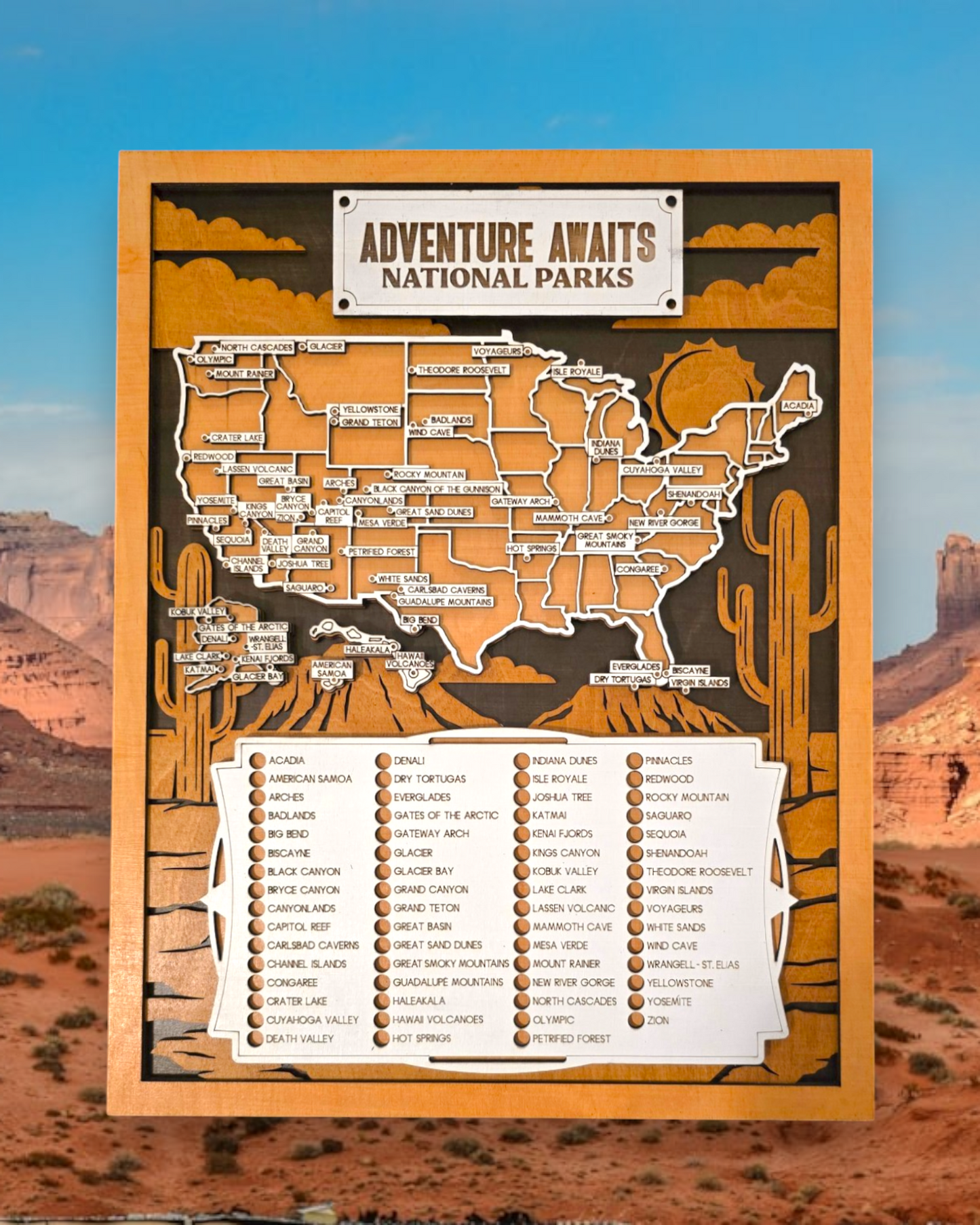 Desert Theme National Park Explorer Map