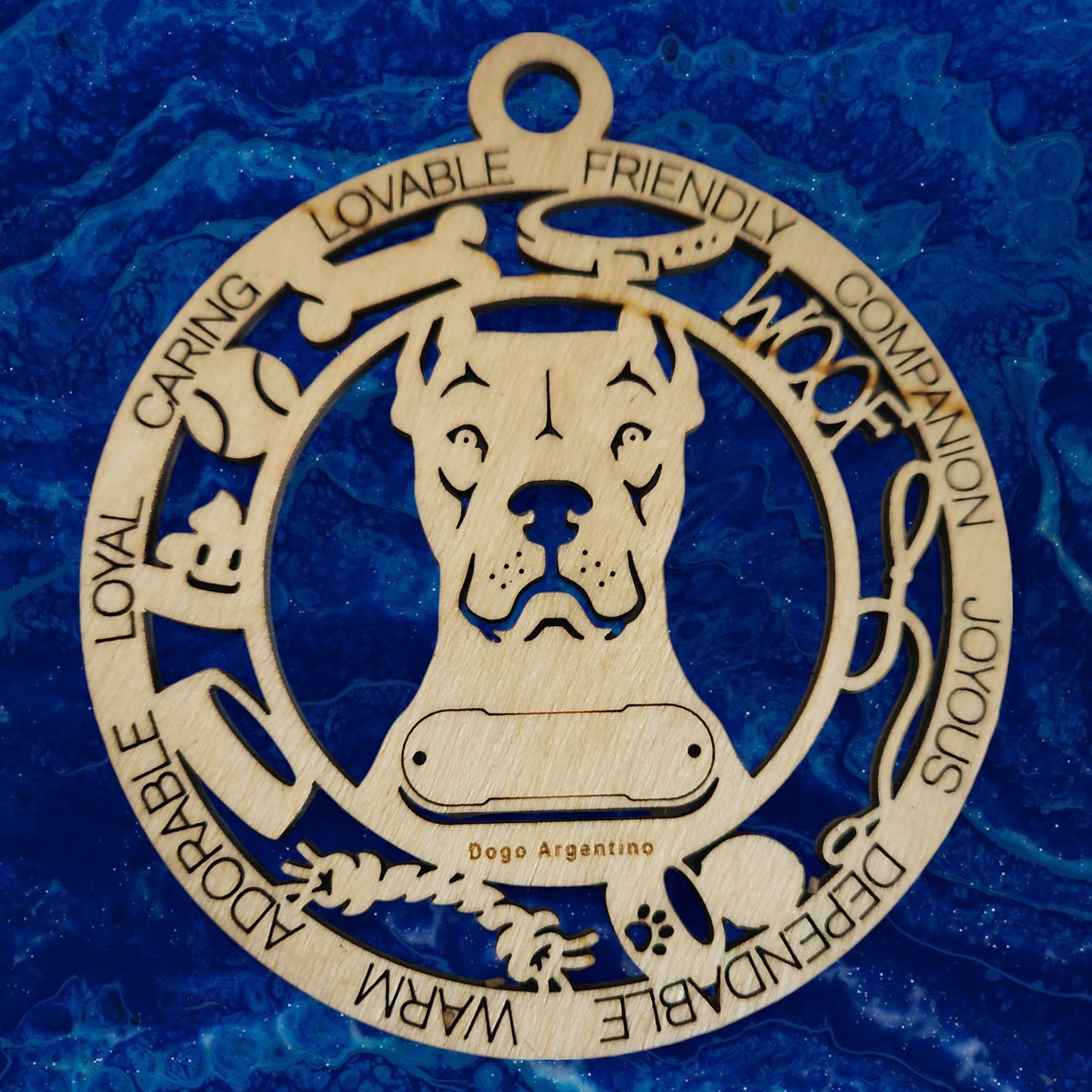 Dogo Argentino Dog Ornament (65)