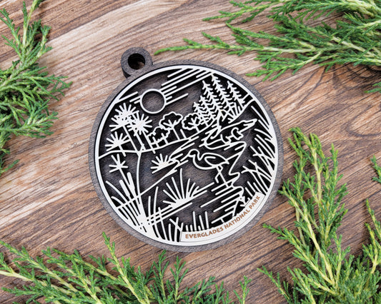 Everglades National Park Line Art Ornament