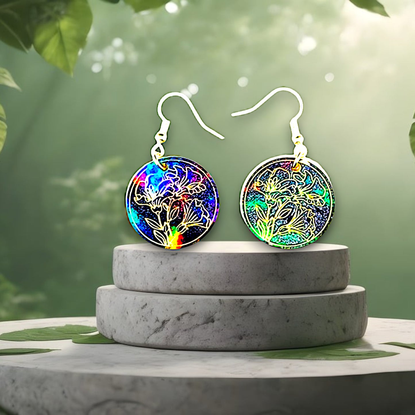 Round Mushroom Dangle Earrings