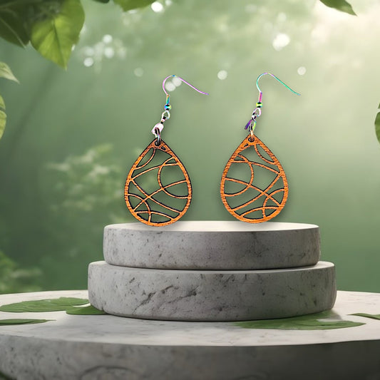 Wood Dangle Earrings