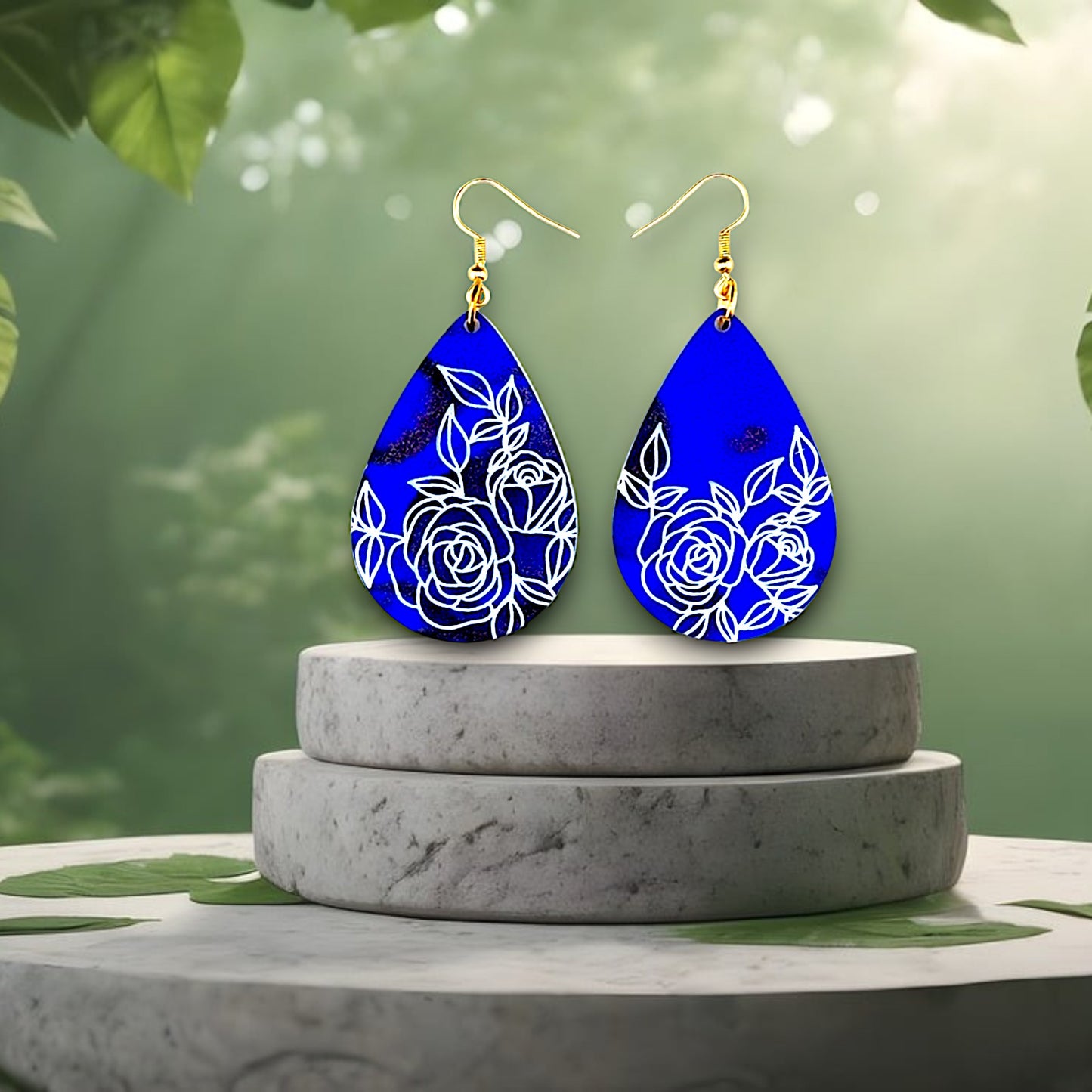 Multi Color Large Teardrop Dangle Earrings