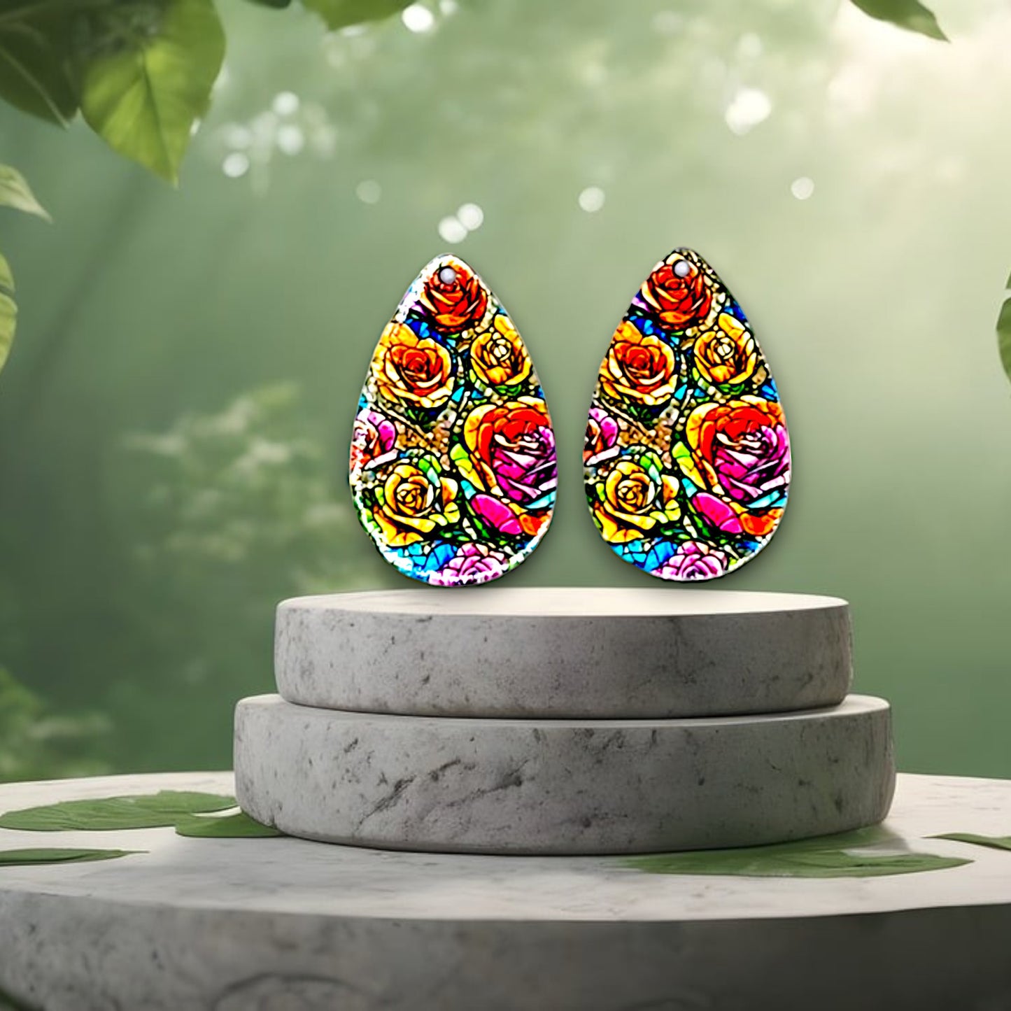 Flower-Patterned Earrings