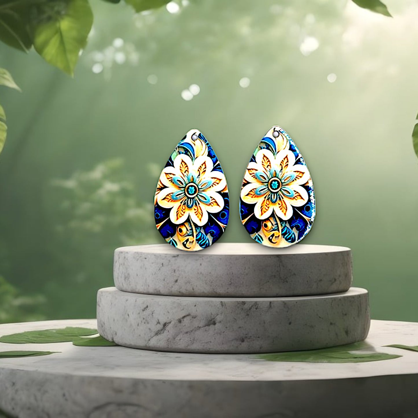 Flower-Patterned Earrings