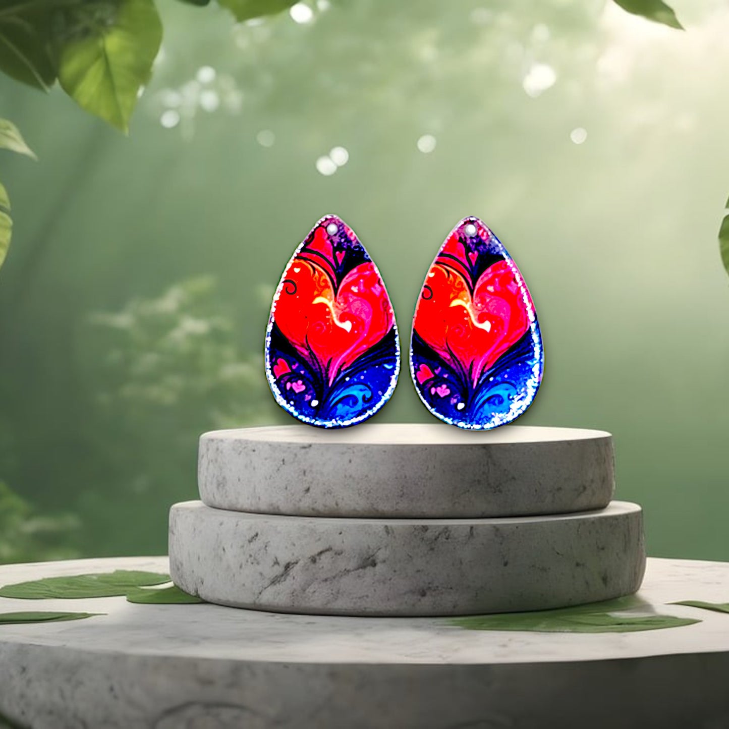 Blazing Heart Earrings