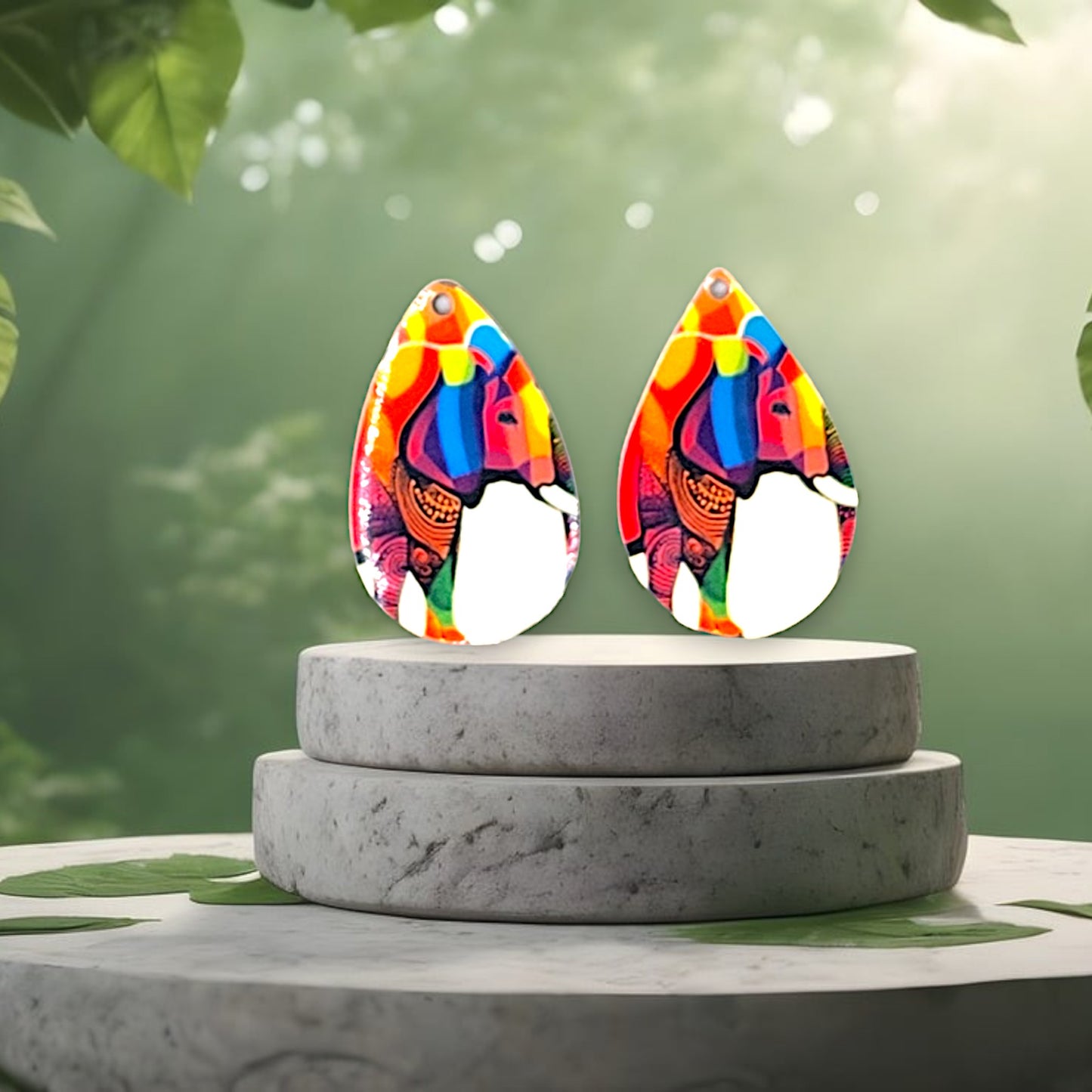 African Animal Earrings