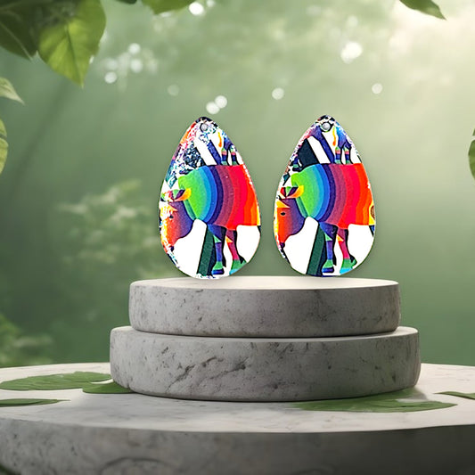 African Animal Earrings