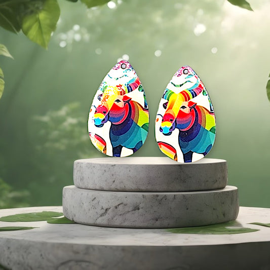 African Animal Earrings