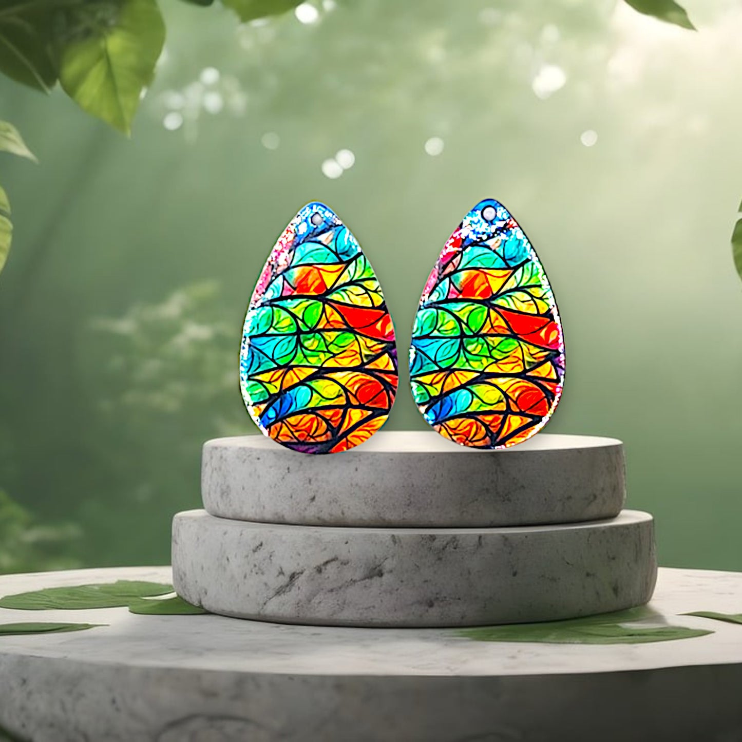 Stained-Glass Earrings