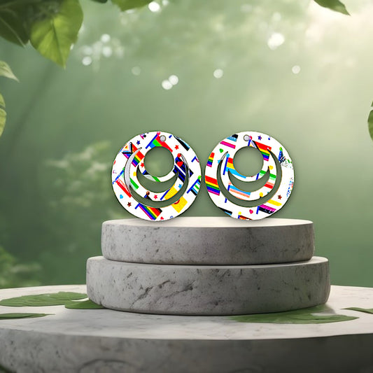 Triple Loop LGBTQ Flags Earrings