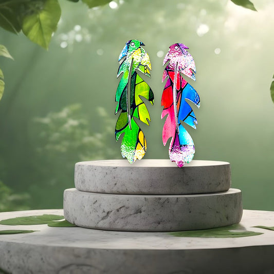 Feather Graphic Earrings