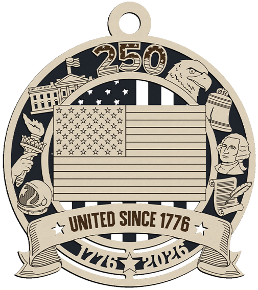 Flag 2- 250 Heritage Icon Ornament