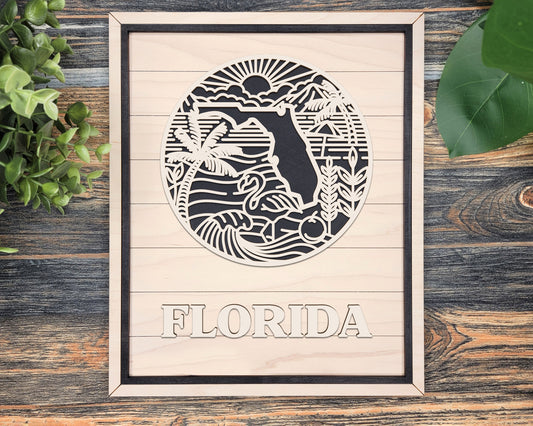 Florida State Heritage Frame Pop Sign