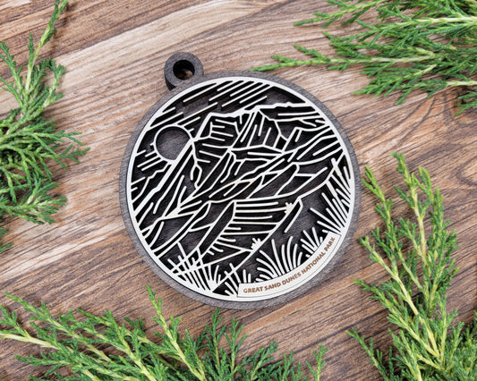 Great Sand Dunes National Park Line Art Ornament