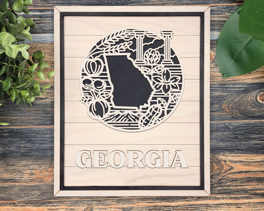 Georgia State Heritage Frame Pop Sign