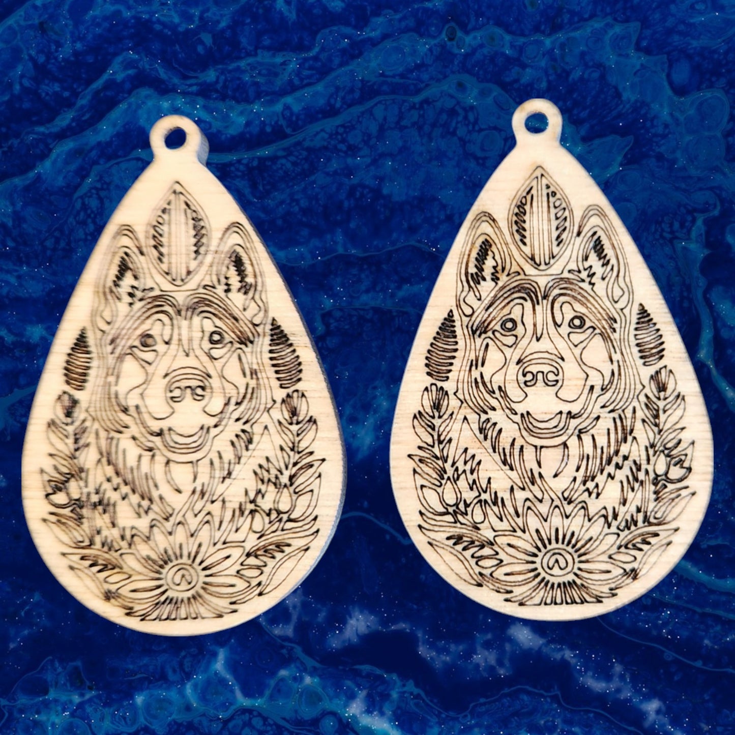 German Shepherd Earrings