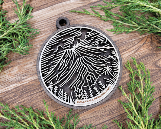 Haleakala National Park Line Art Ornament