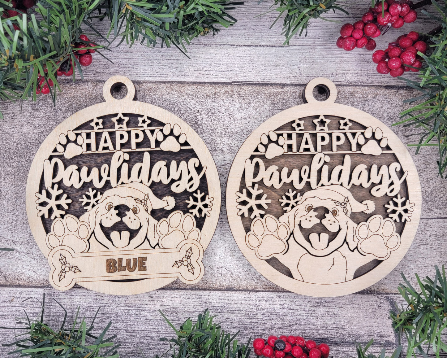 Pawsome Ornament - Happy Pawlidays
