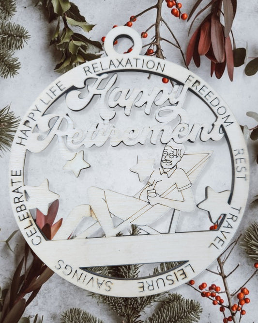 Happy Retirement Male Ornament