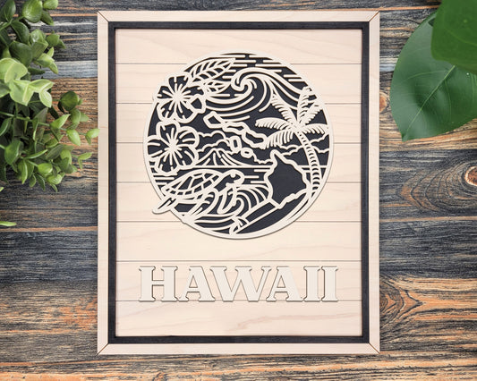 Hawaii Heritage Frame Pop Sign