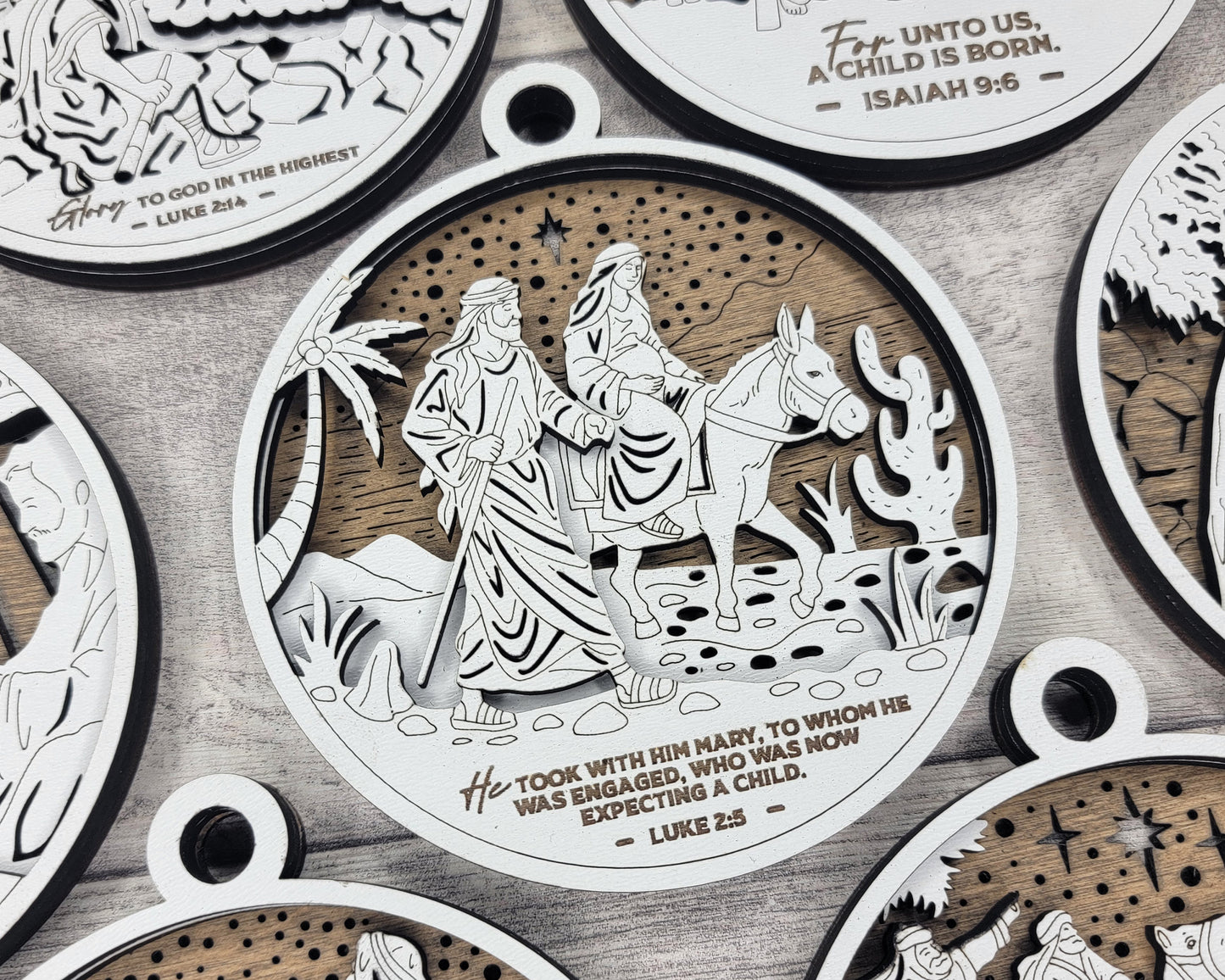 A King is Born Ornament - He took with Him Mary