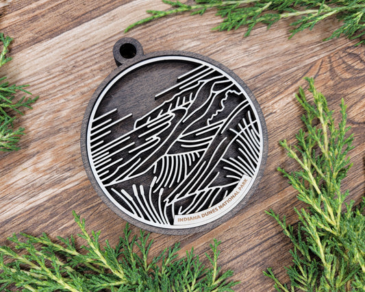 Indiana Dunes National Park Line Art Ornament