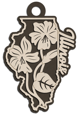 Illinois State Flower Christmas Ornament