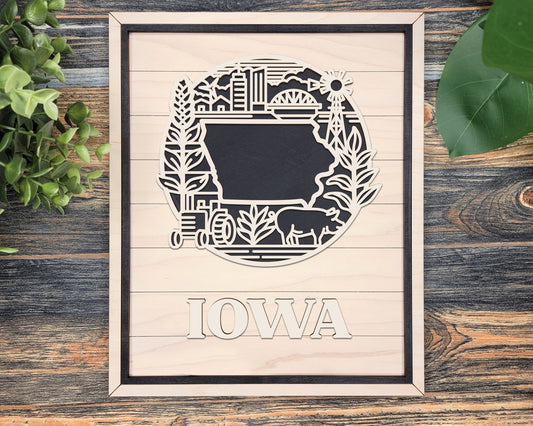 Iowa State Heritage Frame Pop Sign