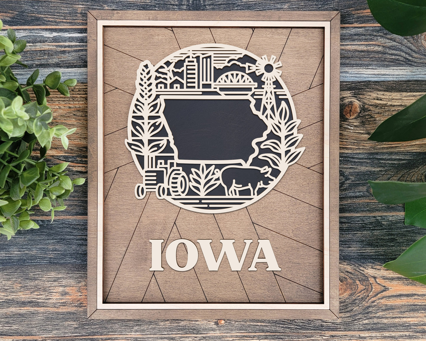 Iowa State Heritage Frame Pop Sign