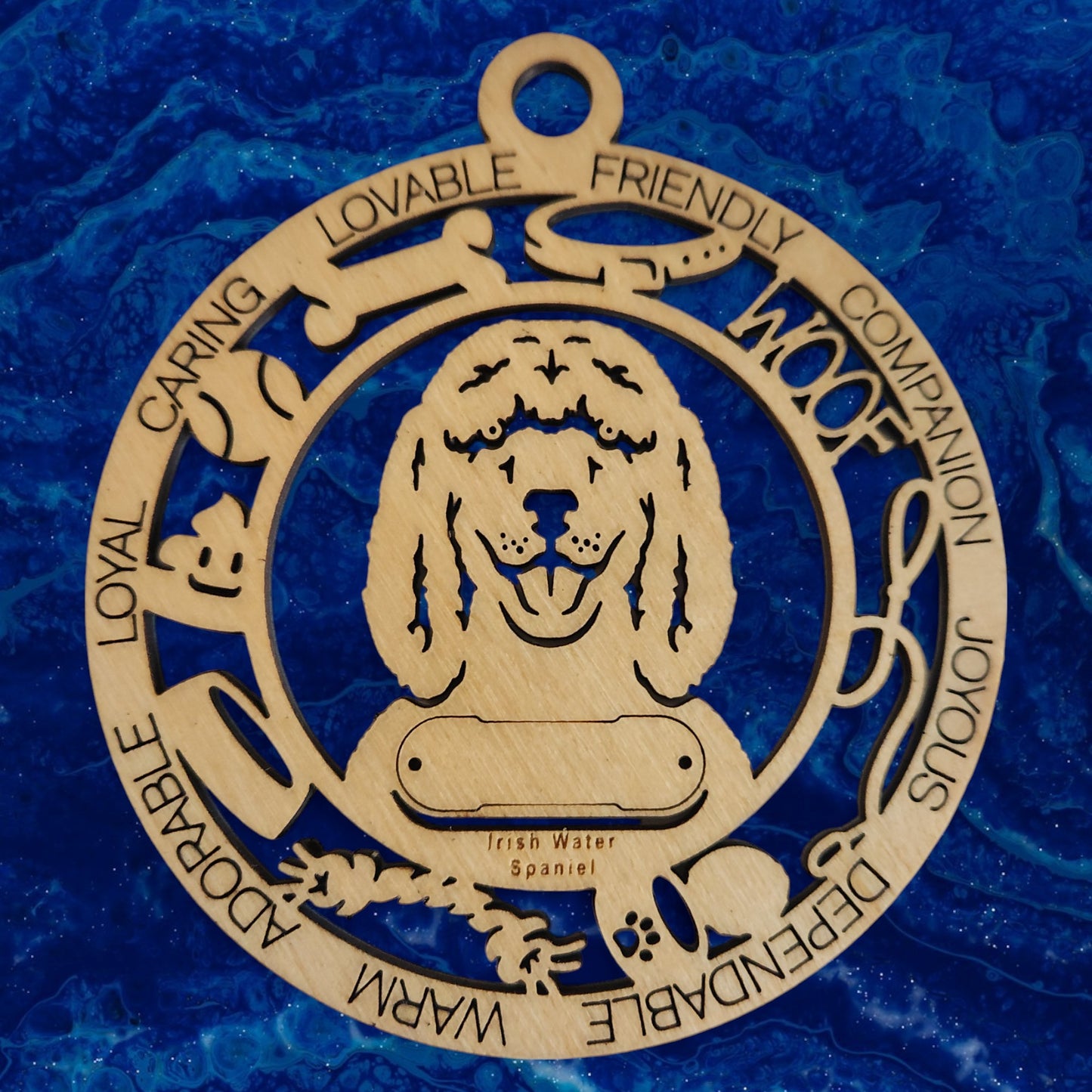 Irish Water Spaniel Dog Ornament