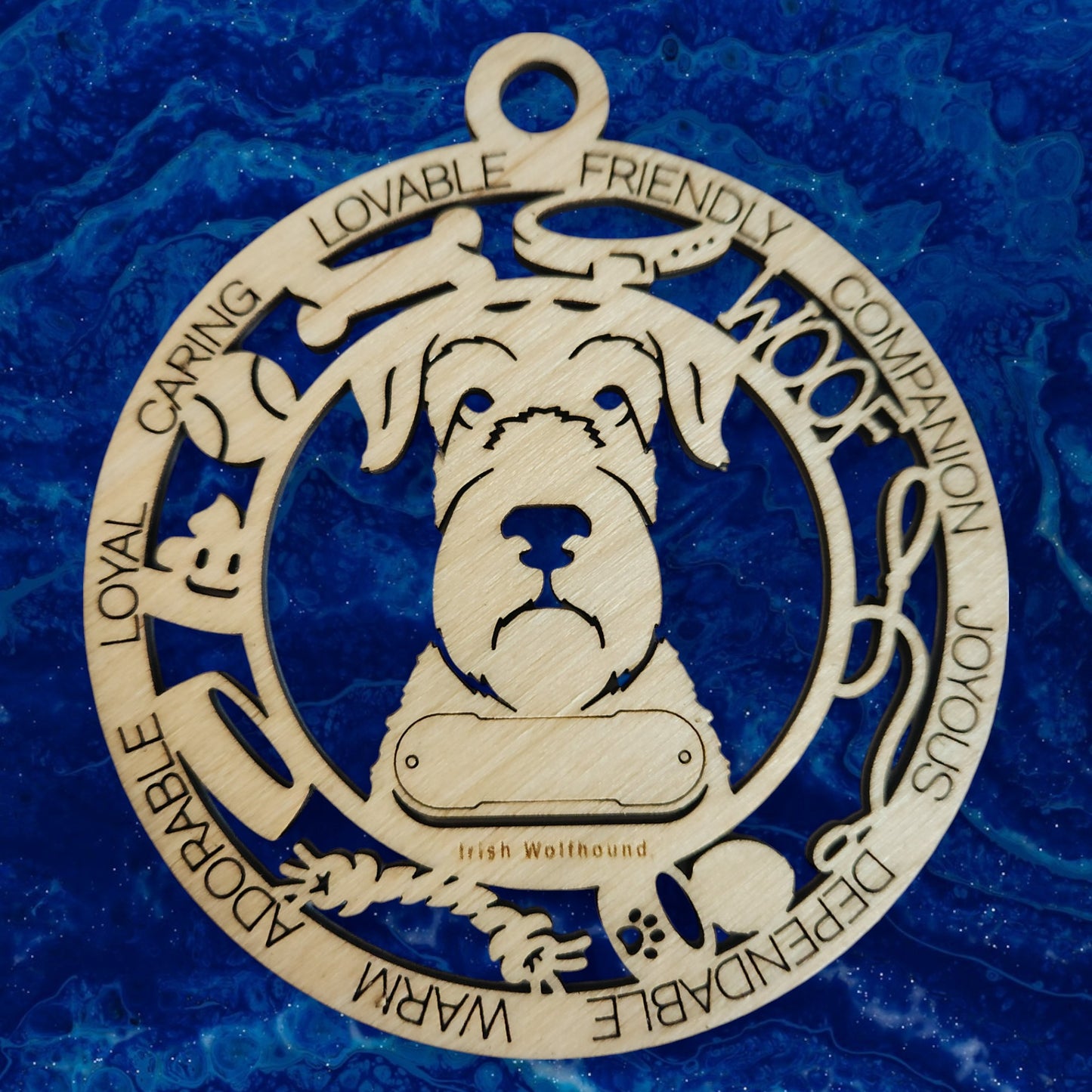 Irish Wolfhound Dog Ornament