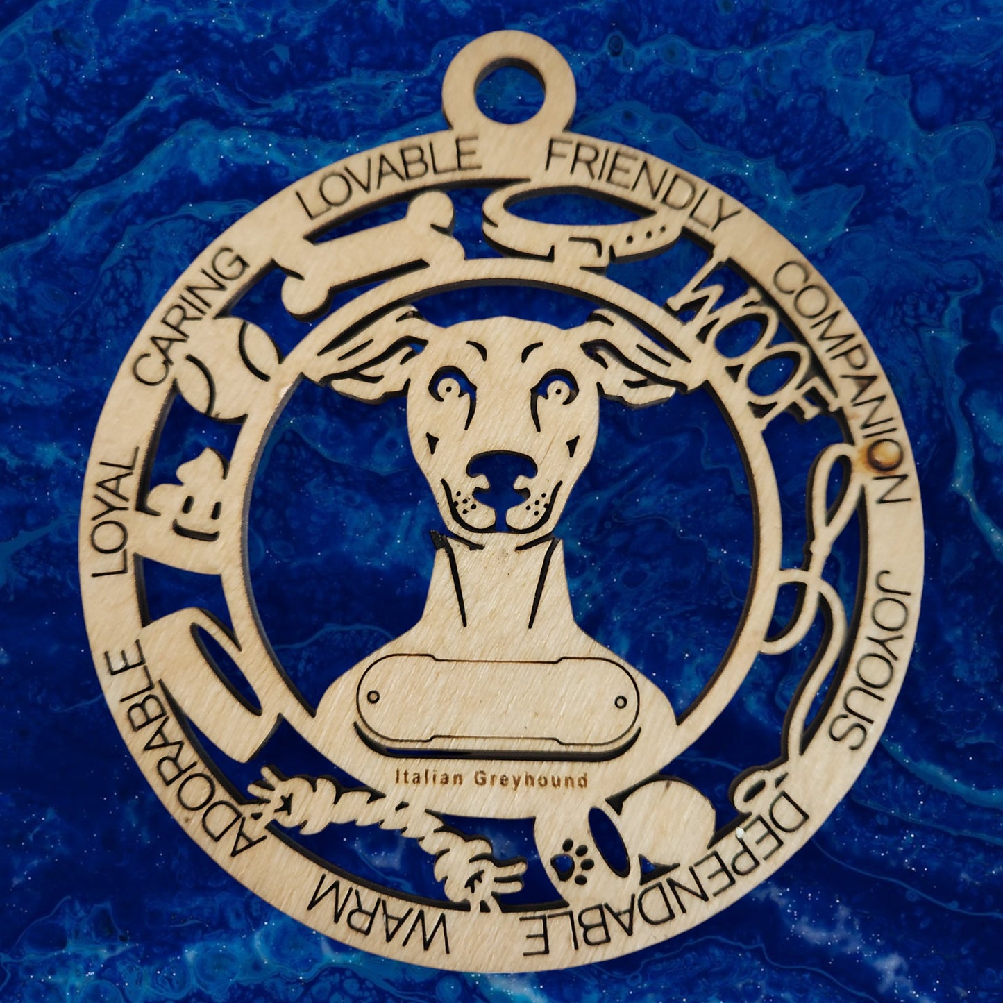 Italian Greyhound Dog Ornament (91)