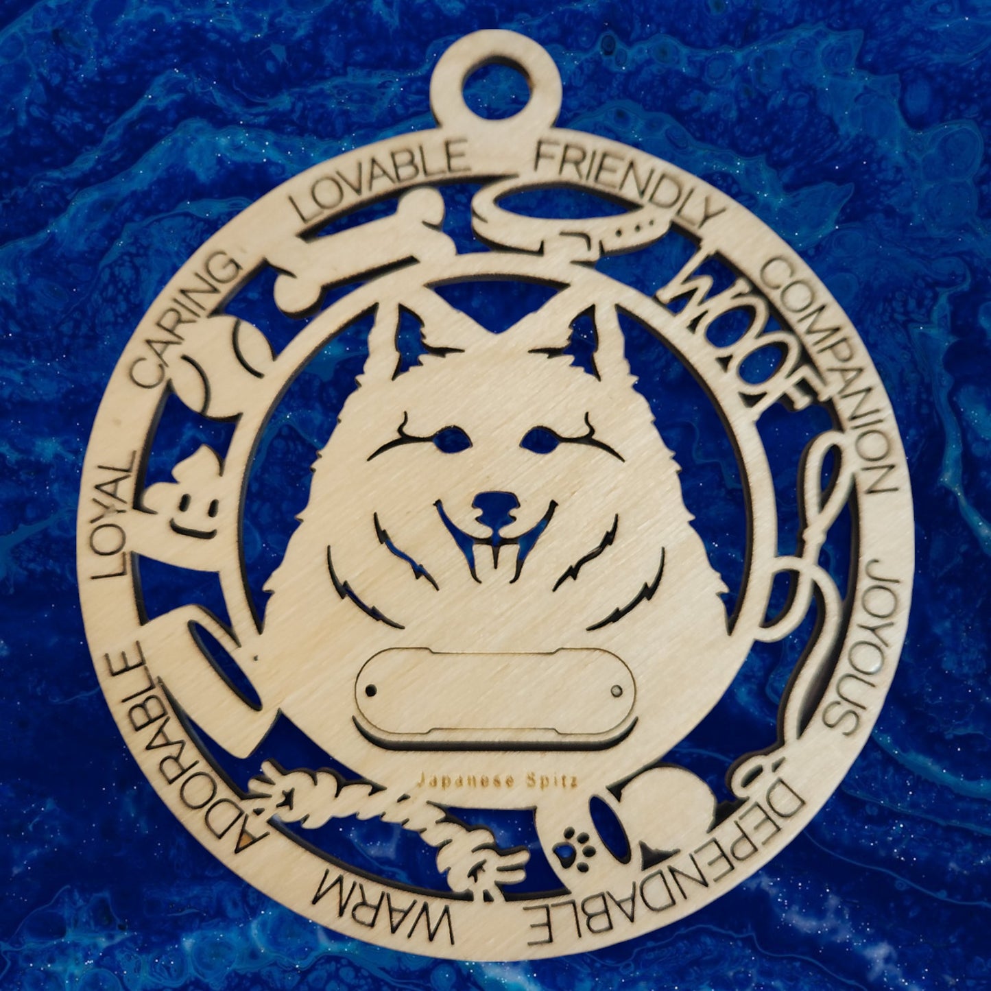 Japanese Spitz Dog Ornament (94)