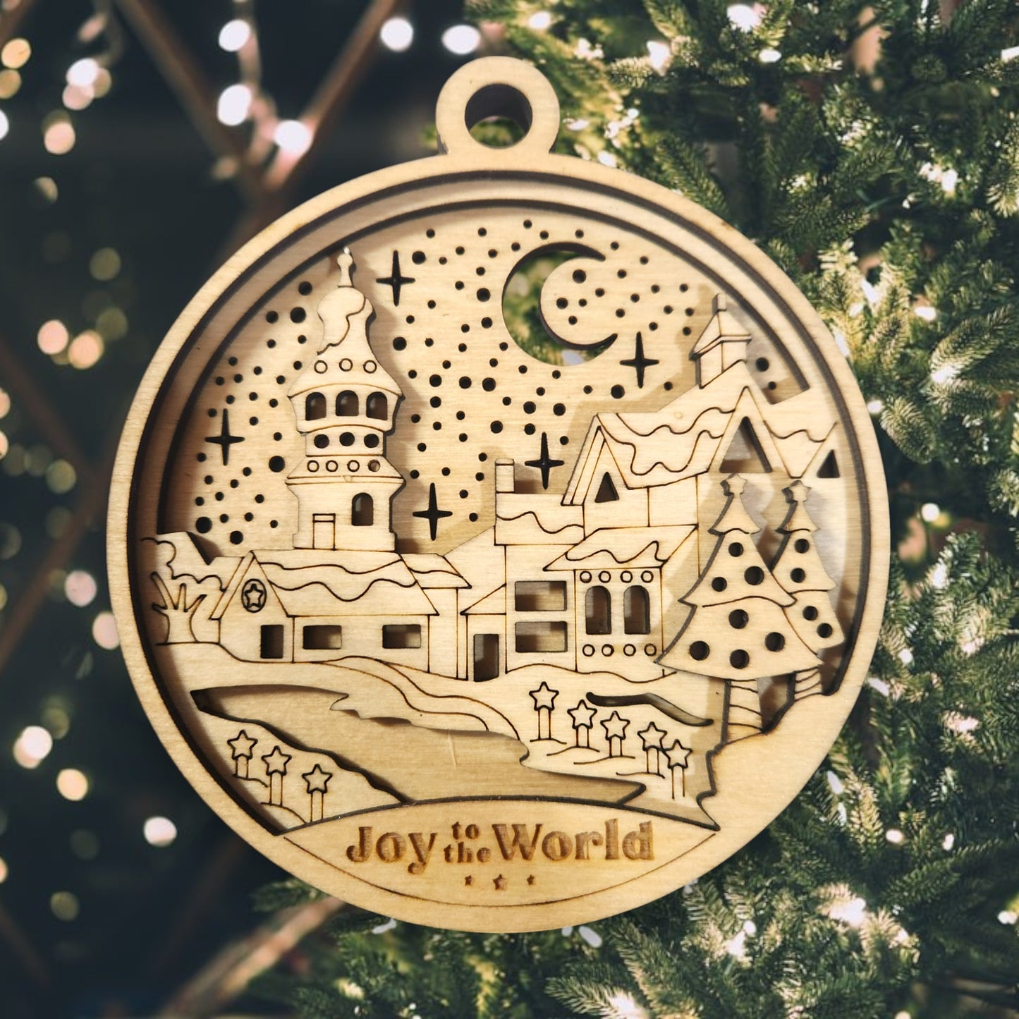 3D Joy to the World Ornament
