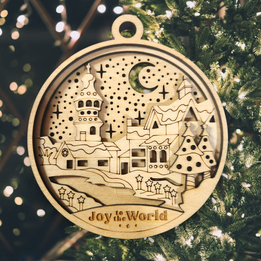 3D Joy to the World Ornament