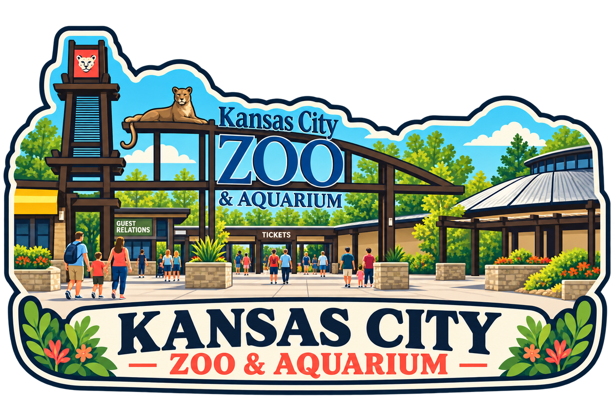 KC Zoo and Aquarium Magnets - Zoo Entrance MCM