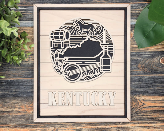 Kentucky State Heritage Frame Pop Sign