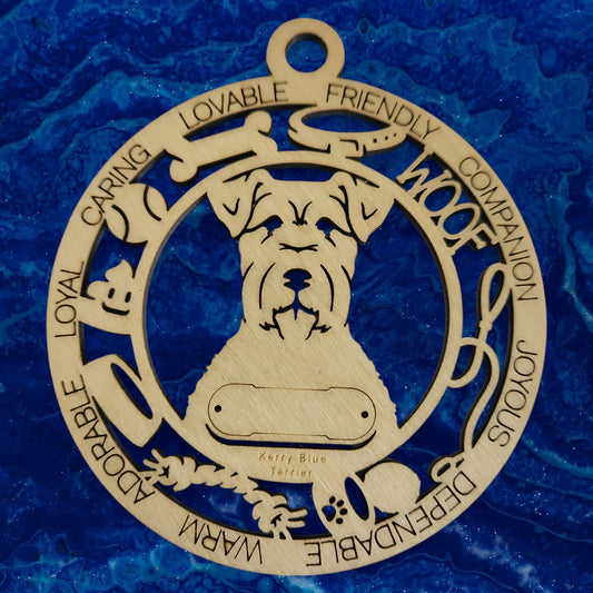 Kerry Blue Terrier Dog Ornament