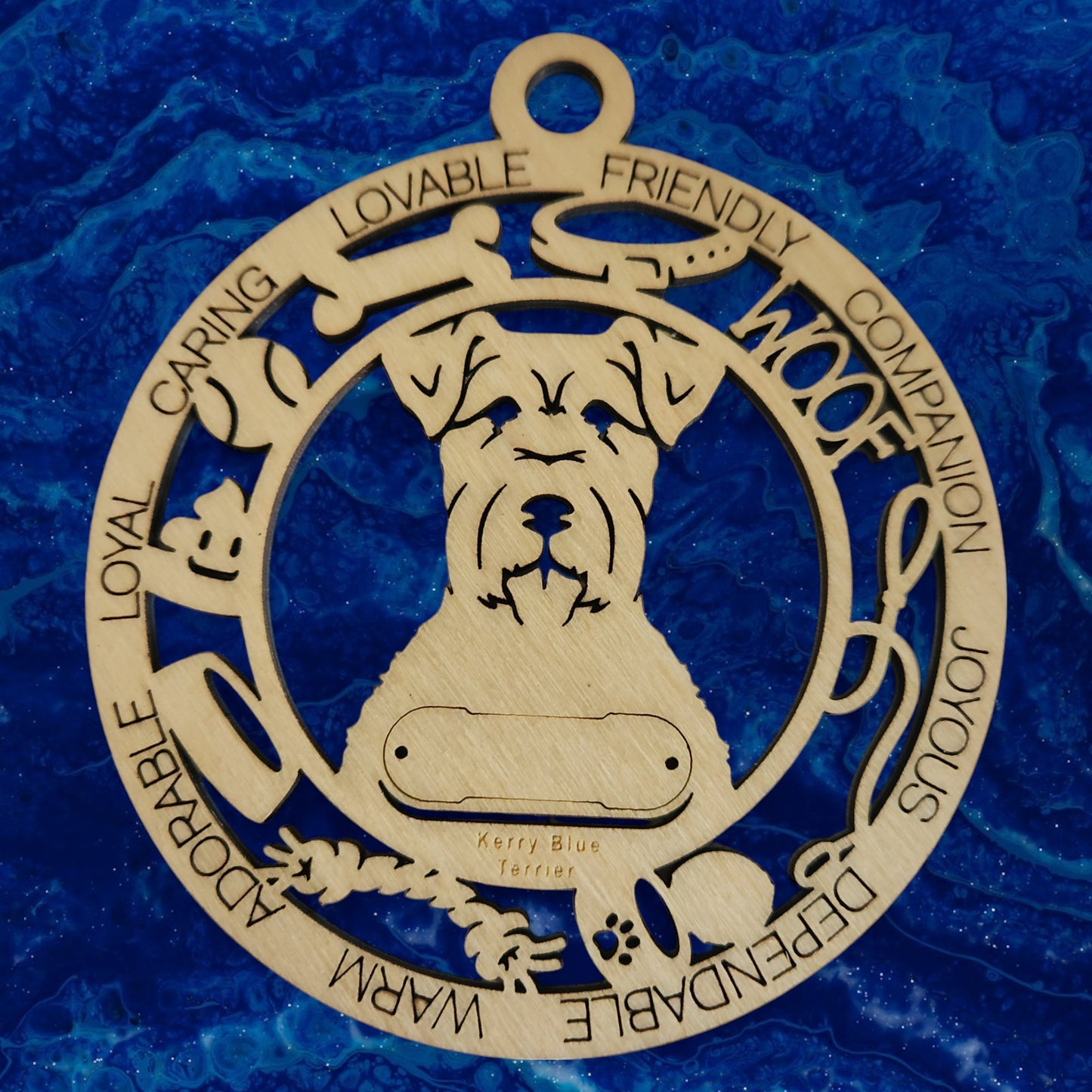 Kerry Blue Terrier Dog Ornament (96)